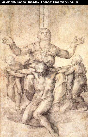 Michelangelo Buonarroti Study for the Colonna Piet